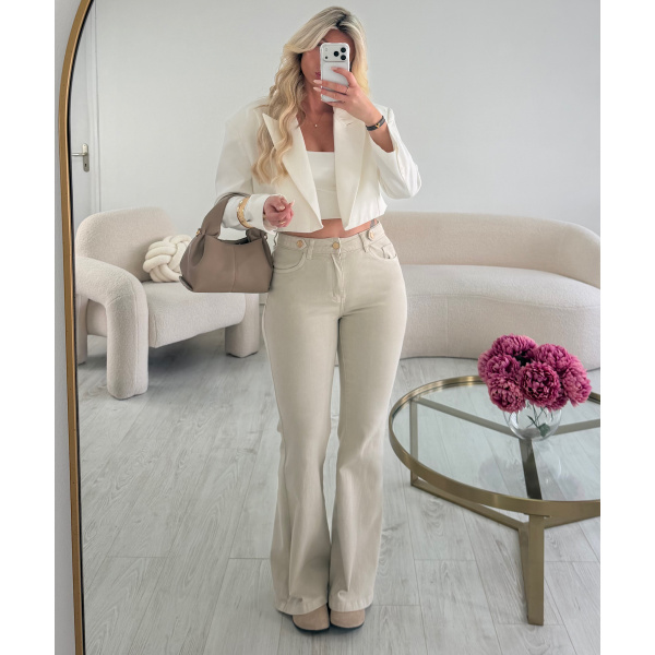 Blazer court épais blanc - DRESS DESIREE