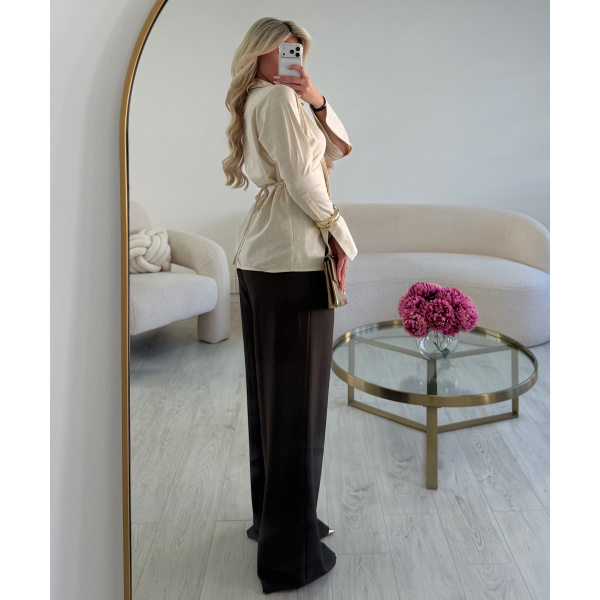 Choco  wide-leg flowing trousers - DRESS DESIREE