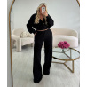 Extra extra long loose jogging bottoms in black - DRESS DESIREE