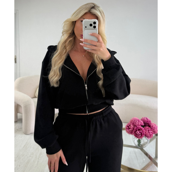Veste jogging noire- DRESS DESIREE