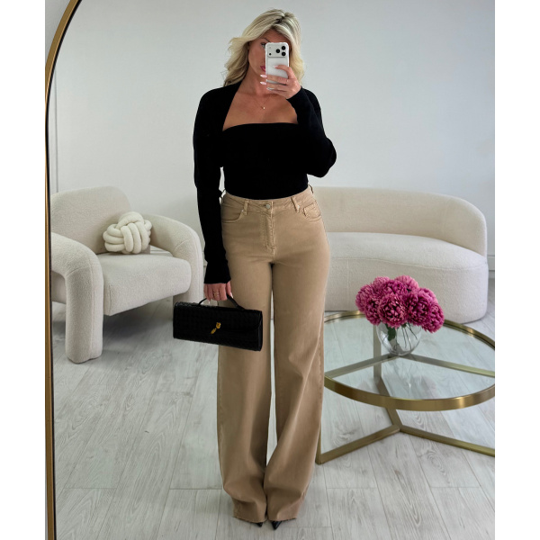 Jeans extra long mocca - DRESS DESIREE