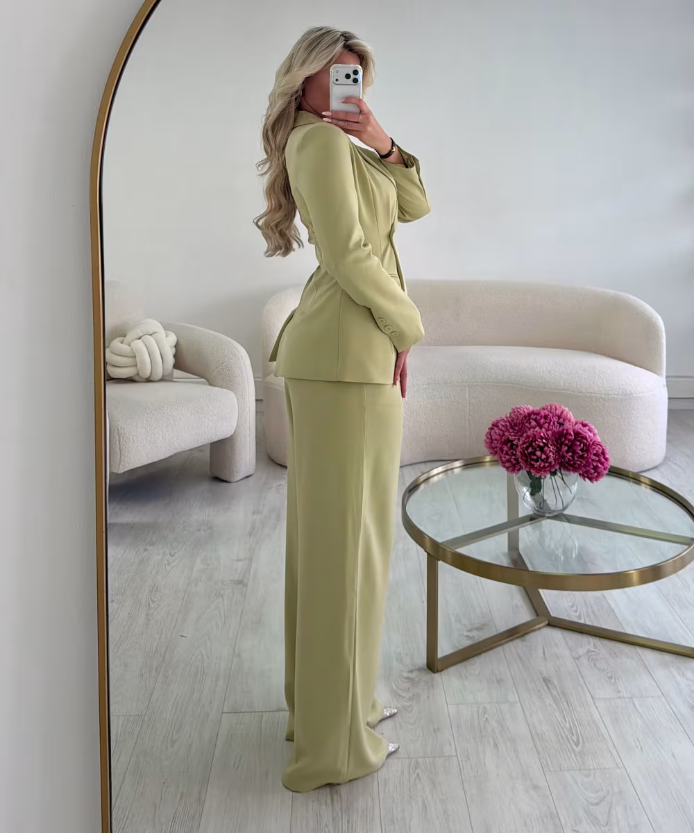 Blazer cintré épais avocado