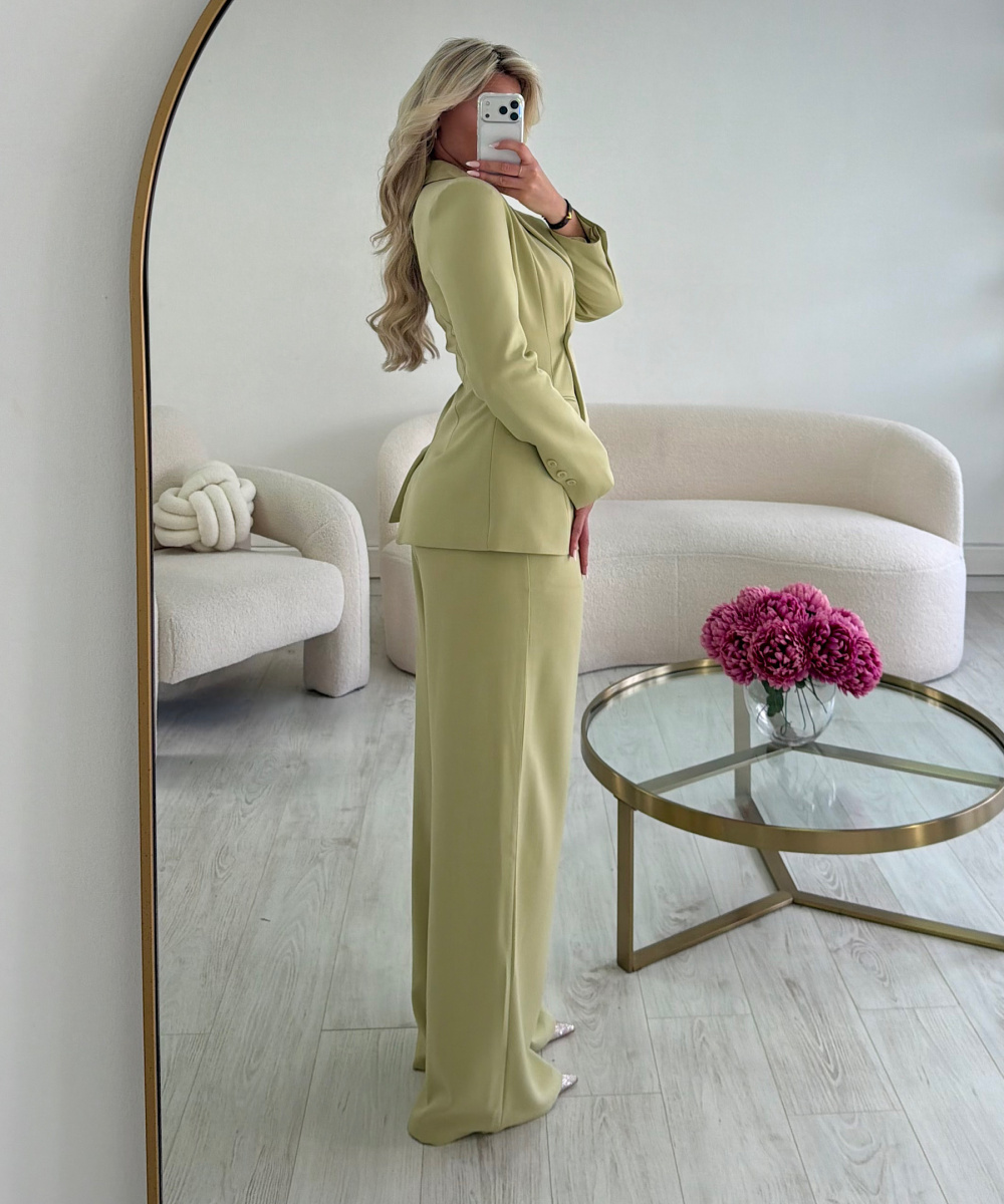 Thick avocado green fitted blazer