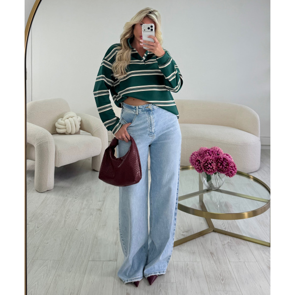 Jeans baggy extra long bleu clair - DRESS DESIREE