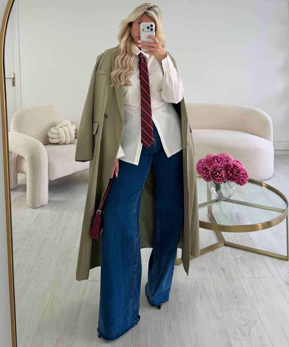 Burgundy/navy blue striped tie - DRESS DESIREE