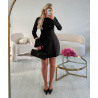 Robe couture peplum noire - DRESS DESIREE