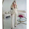 Creamy heather fitted/straight blazer
