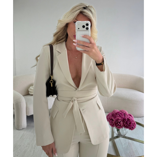 Blazer cintré/droit crème - DRESS DESIREE