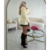 Cape épaisse creamy ceinture choco - DRESS DESIREE