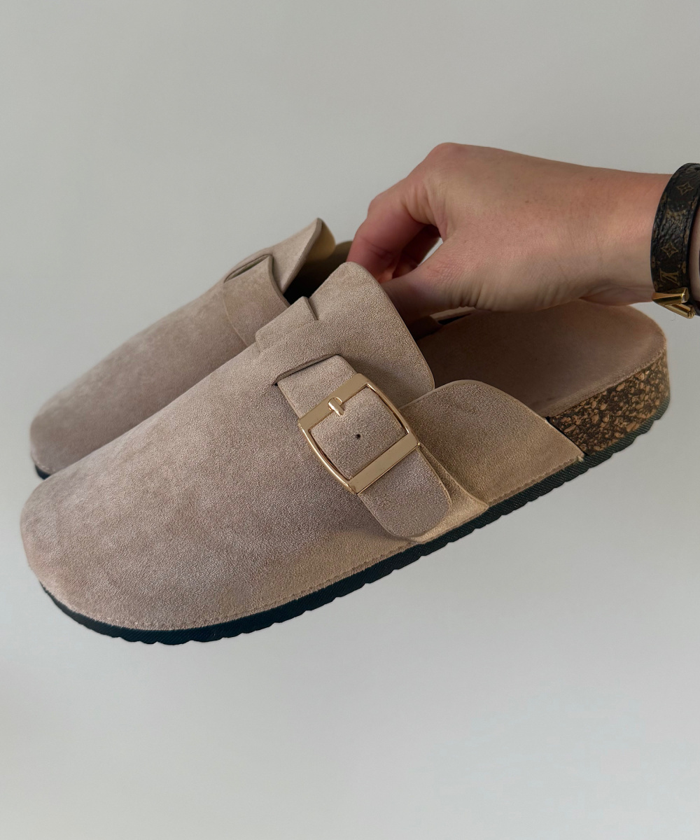 Mules mi-saison taupe - DRESS DESIREE