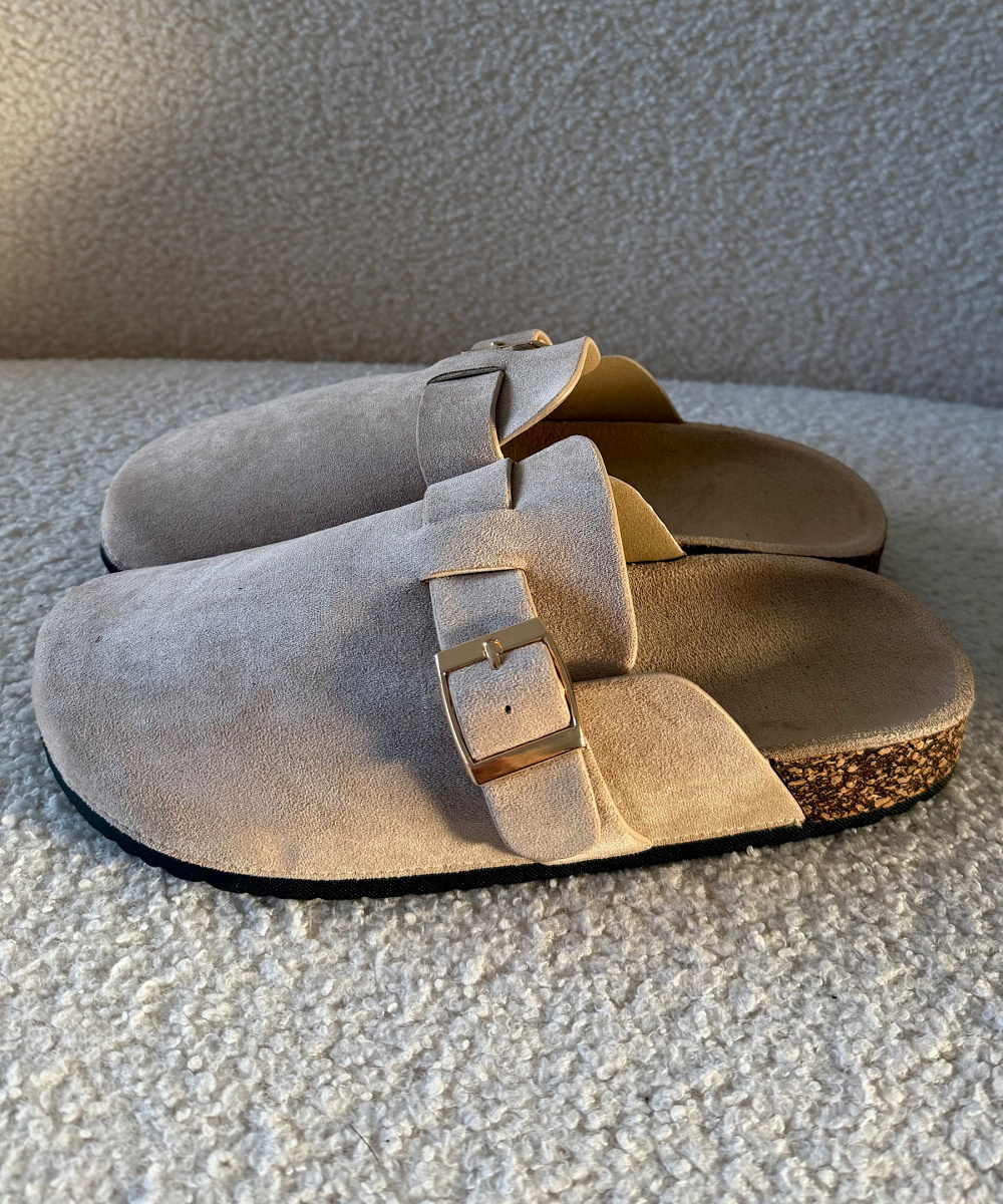 Mules mi-saison taupe