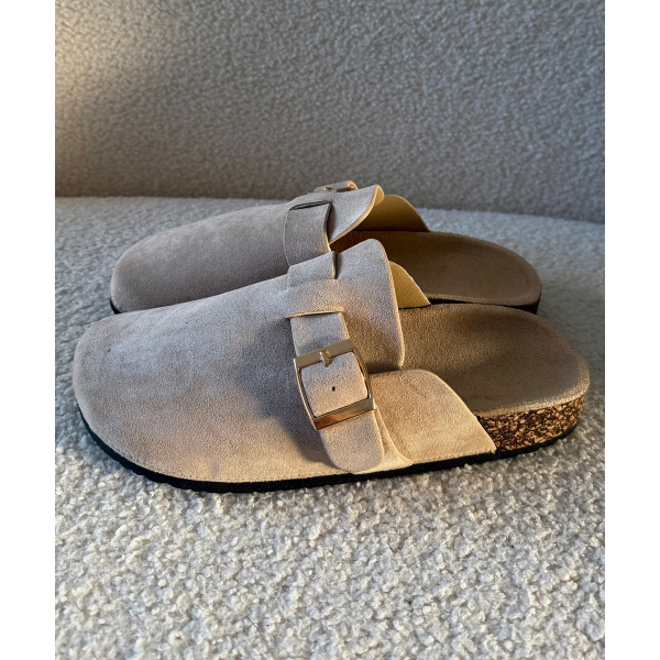 Mules mi-saison taupe - DRESS DESIREE