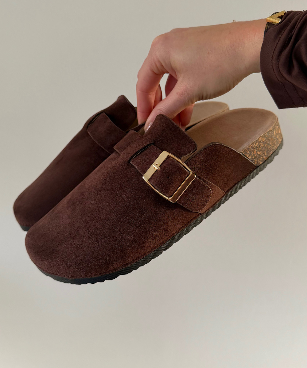 Mules mi-saison chocolat - DRESS DESIREE