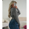 Grey 2-in-1 strapless jumper - DRESS DESIREE