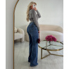 Grey 2-in-1 strapless jumper - DRESS DESIREE