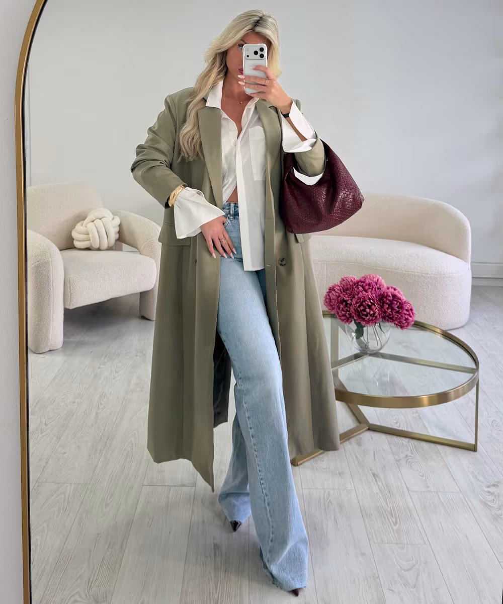 Blazer long tilleul - DRESS DESIREE