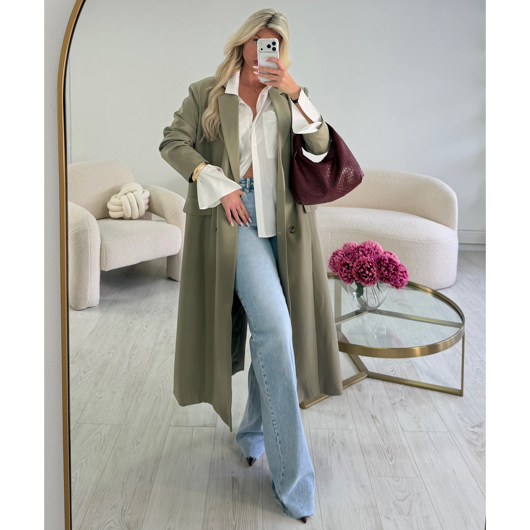 Blazer long tilleul - DRESS DESIREE
