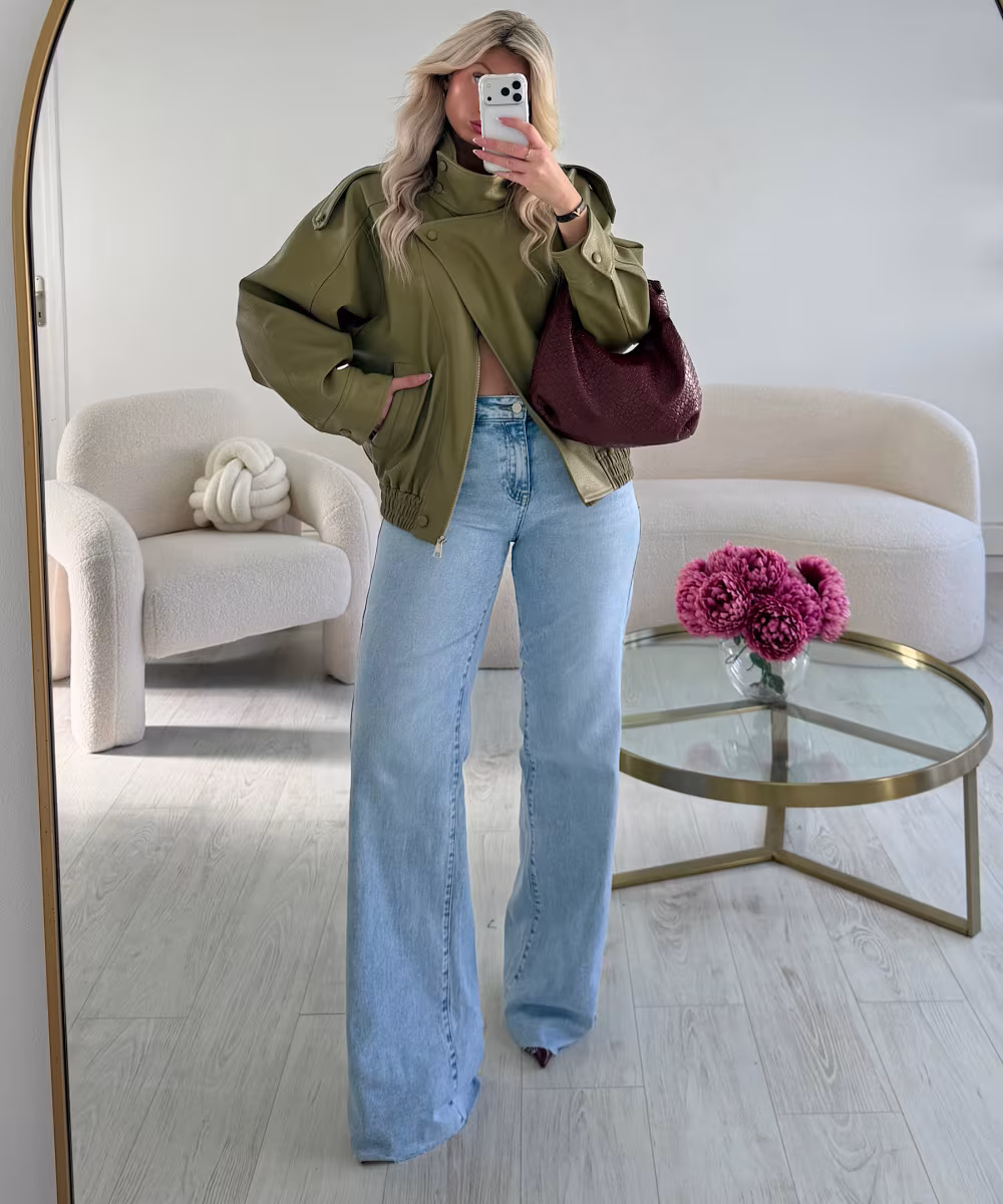 Jeans tall bleu clair