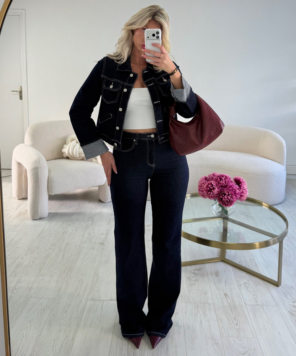 Extra long jeans without raw cuffs