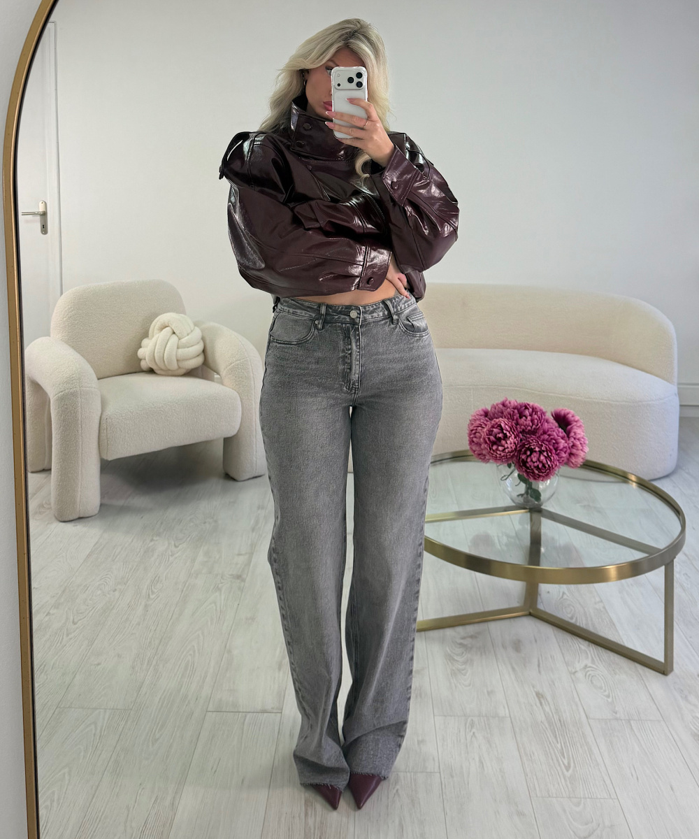 Extra long grey jeans - DRESS DESIREE