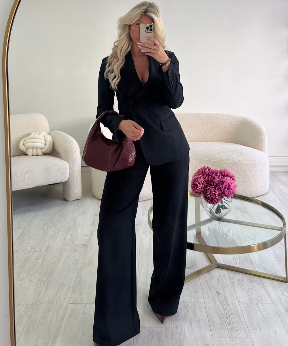 Pantalon fluide large noir - DRESS DESIREE