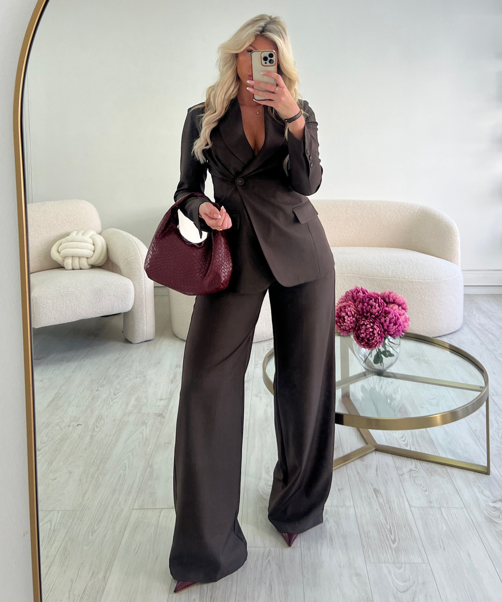 Choco  wide-leg flowing trousers - DRESS DESIREE