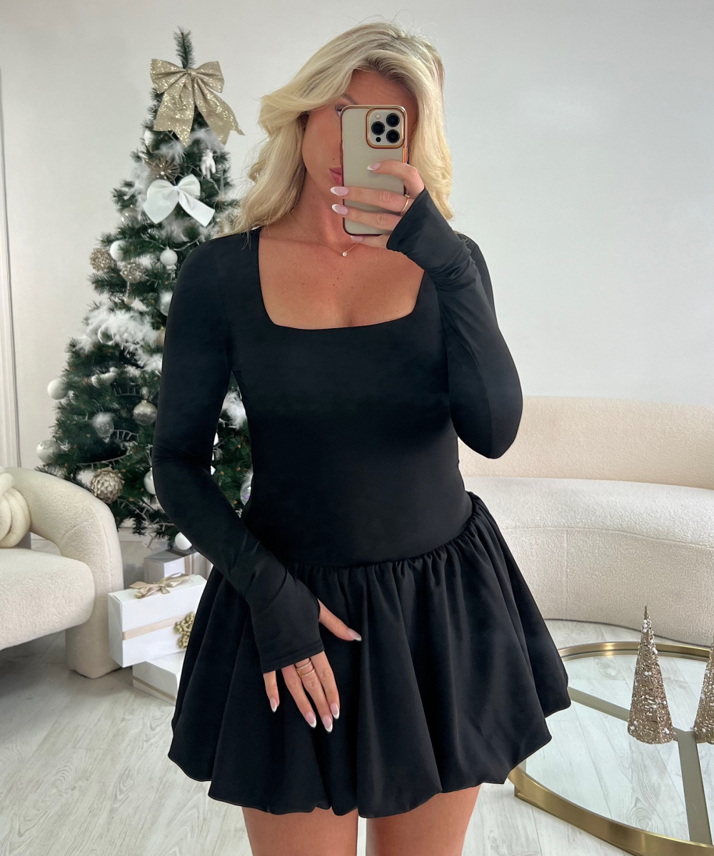 Robe classy ballon noir