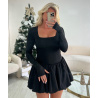 Robe classy ballon noir - DRESS DESIREE
