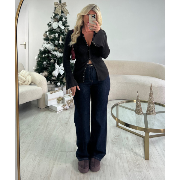 Choco split button polo shirt - DRESS DESIREE