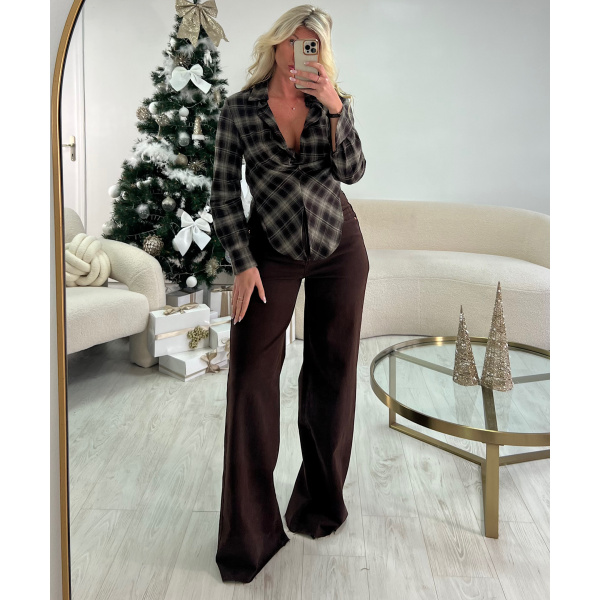 Jeans extra extra long chocolat - DRESS DESIREE