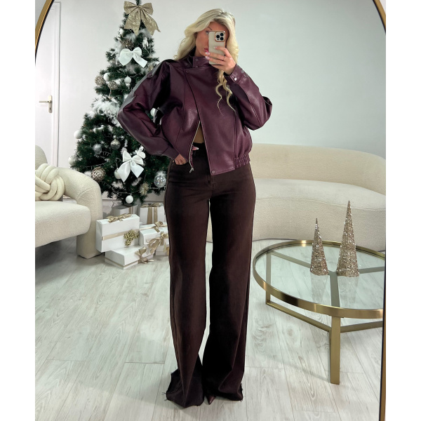 Jeans extra extra long chocolat - DRESS DESIREE