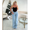 Top corset burgandy dégradé bleu - DRESS DESIREE