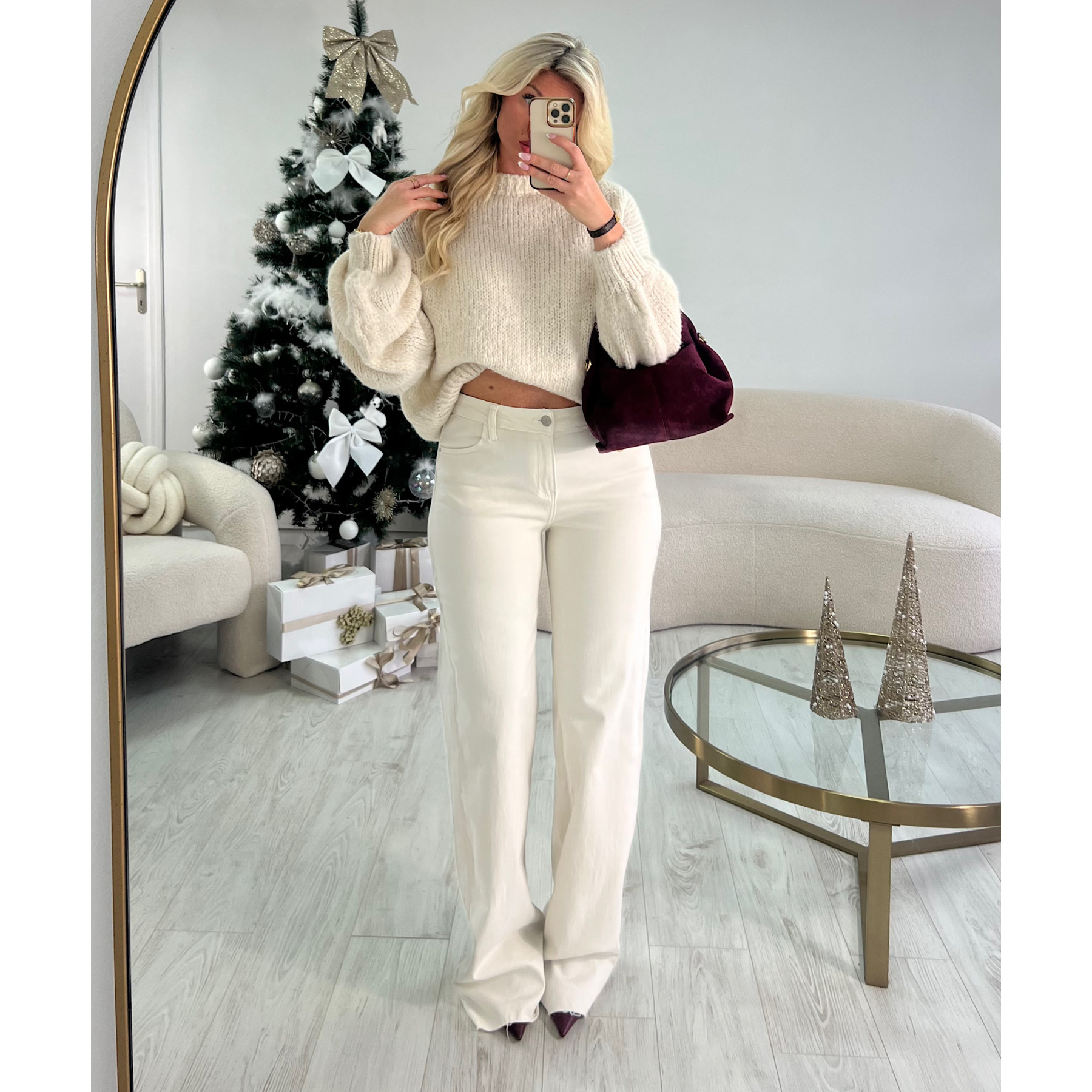 Jeans extra extra long beige - DRESS DESIREE
