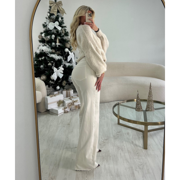 Extra extra long beige jeans - DRESS DESIREE