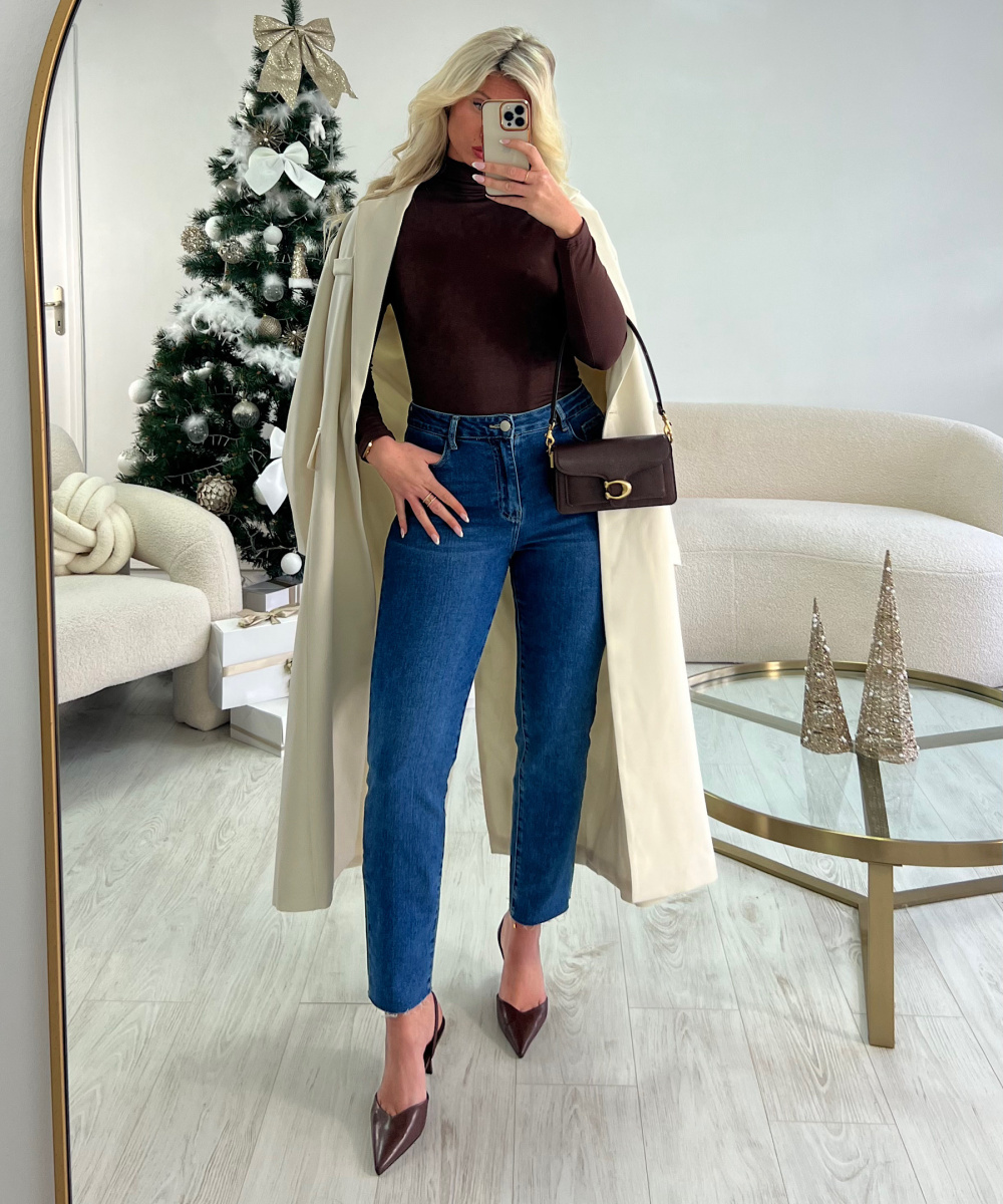 Jeans mom droit bleu foncé - DRESS DESIREE