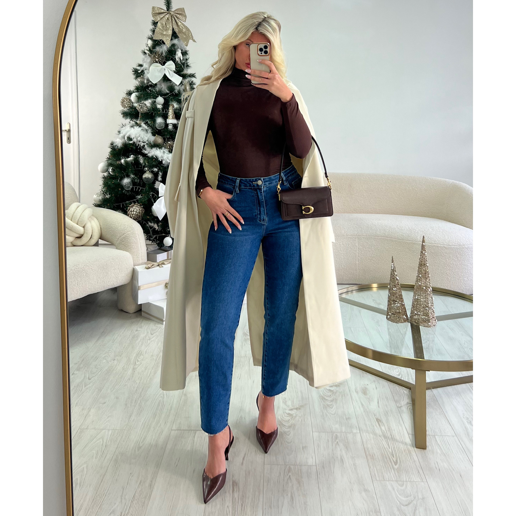 Jeans mom droit bleu foncé - DRESS DESIREE