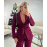 Burgandy heather fitted/straight blazer