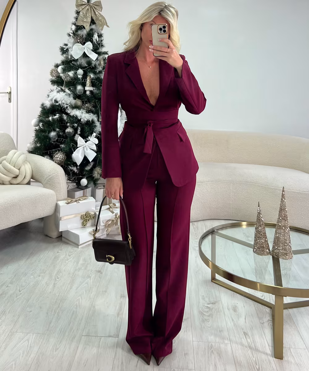 Blazer cintré/droit burgandy DRESS DESIREE