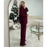 Burgandy heather fitted/straight blazer