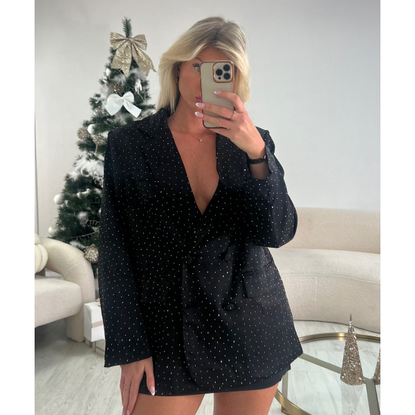 Blazer oversize strass noir - DRESS DESIREE