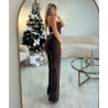 Jeans extra long strass chocolat - DRESS DESIREE