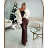 Chocolate sequinned long skirt set - DRESS DESIREE