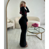 Ensemble pantalon flare casual noir DRESS DESIREE