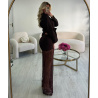 Extra-long chocolate lace trousers - DRESS DESIREE