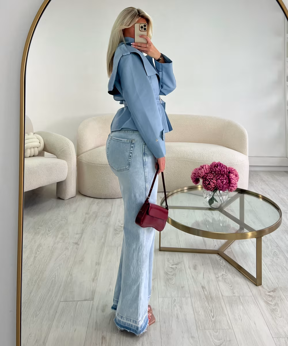 Jeans tall dégradé bleu