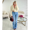 Blue flare extra long stretch jeans - DRESS DESIREE