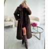 Fourrure longue chocolat cintré Premium - DRESS DESIREE