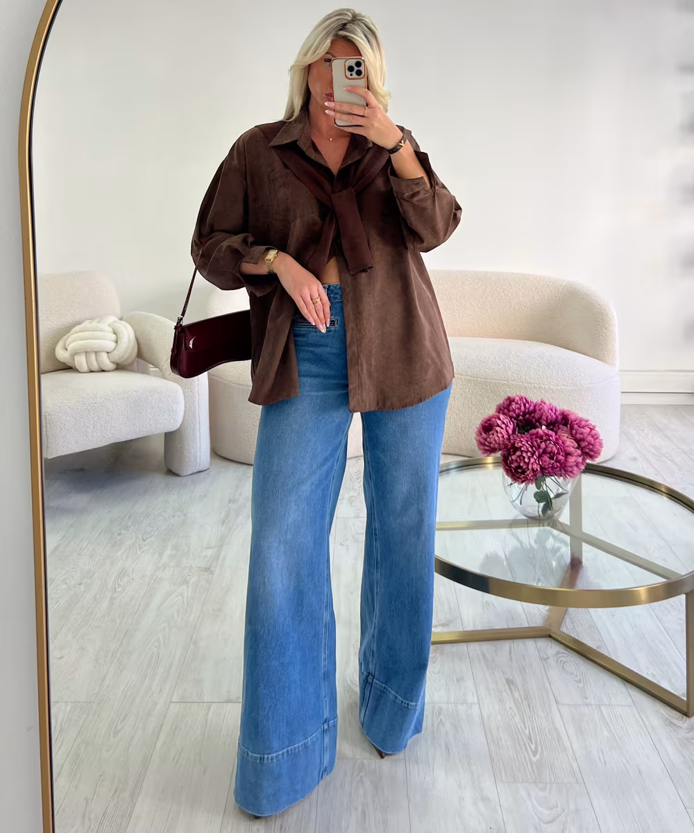 Jeans Tall bleu foncé couture