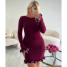 Burgundy couture sweater dress