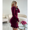 Burgundy couture sweater dress